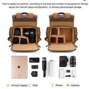 DSLR SLR Tripod Camera Backpack Multiple Storage For A Professional Photographer